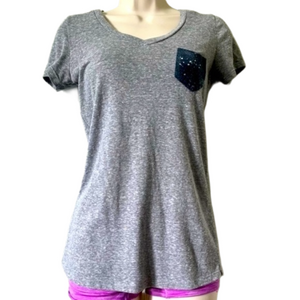 American Dream Juniors Top Gray Size Medium